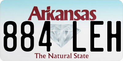 AR license plate 884LEH