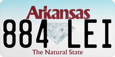 AR license plate 884LEI