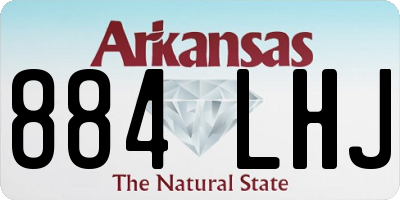 AR license plate 884LHJ