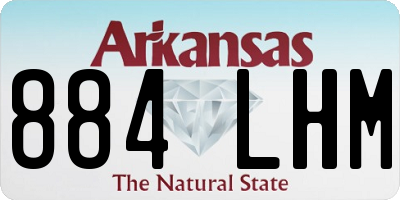 AR license plate 884LHM