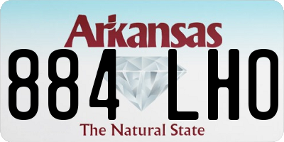 AR license plate 884LHO