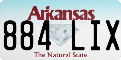 AR license plate 884LIX