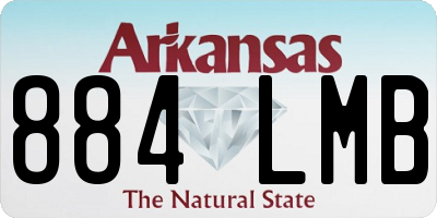 AR license plate 884LMB