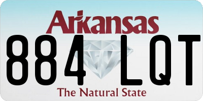 AR license plate 884LQT