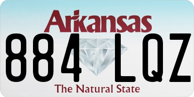 AR license plate 884LQZ