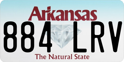 AR license plate 884LRV