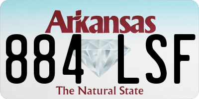 AR license plate 884LSF