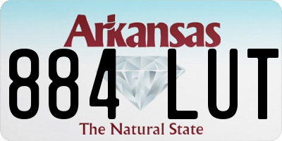 AR license plate 884LUT