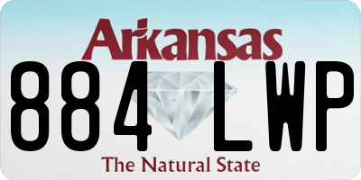 AR license plate 884LWP