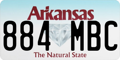 AR license plate 884MBC