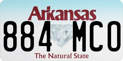 AR license plate 884MCO