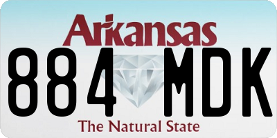 AR license plate 884MDK