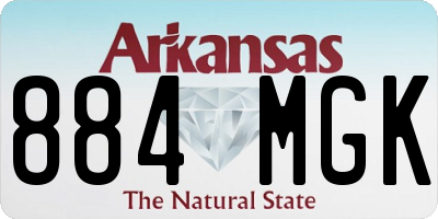 AR license plate 884MGK