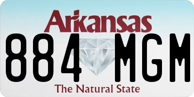 AR license plate 884MGM