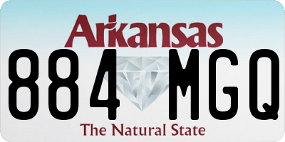 AR license plate 884MGQ