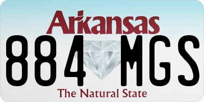 AR license plate 884MGS