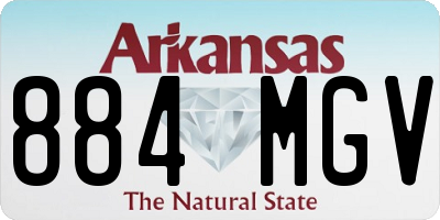 AR license plate 884MGV