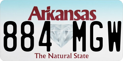 AR license plate 884MGW