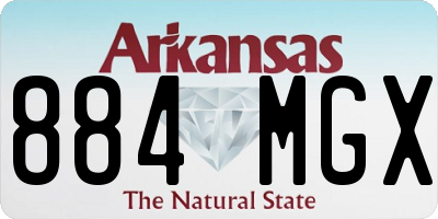 AR license plate 884MGX