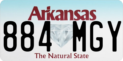 AR license plate 884MGY