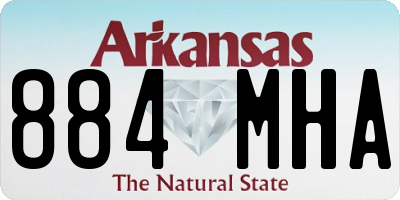 AR license plate 884MHA