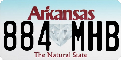 AR license plate 884MHB
