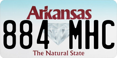 AR license plate 884MHC