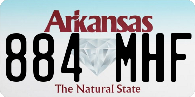 AR license plate 884MHF