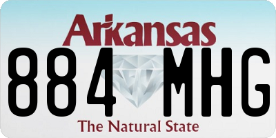 AR license plate 884MHG