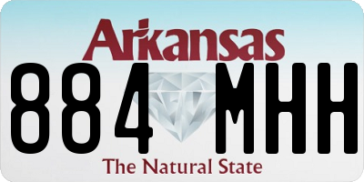 AR license plate 884MHH