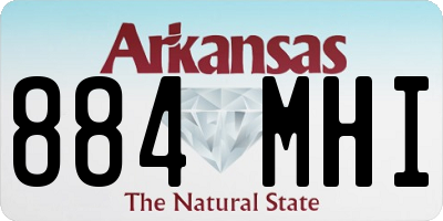 AR license plate 884MHI