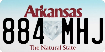 AR license plate 884MHJ