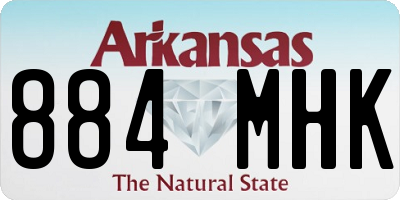 AR license plate 884MHK