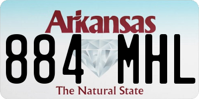 AR license plate 884MHL