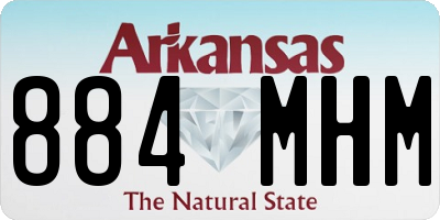 AR license plate 884MHM