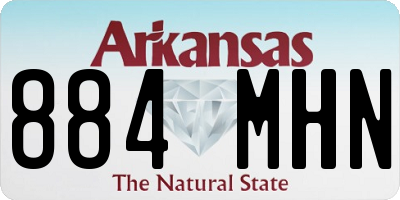 AR license plate 884MHN