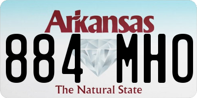 AR license plate 884MHO