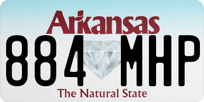 AR license plate 884MHP