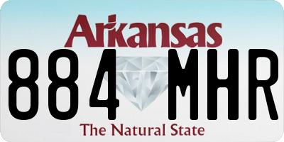AR license plate 884MHR