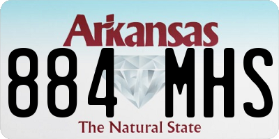 AR license plate 884MHS