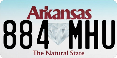 AR license plate 884MHU