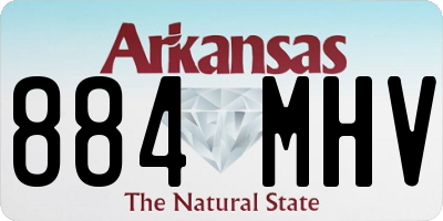 AR license plate 884MHV