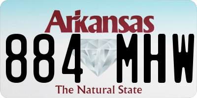 AR license plate 884MHW