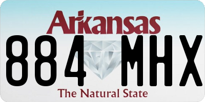 AR license plate 884MHX