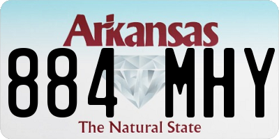 AR license plate 884MHY