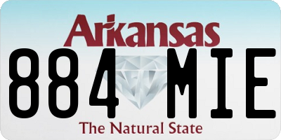 AR license plate 884MIE