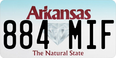 AR license plate 884MIF