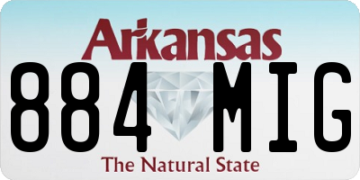 AR license plate 884MIG
