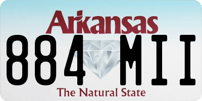 AR license plate 884MII