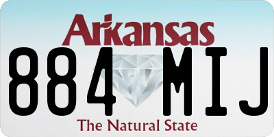 AR license plate 884MIJ